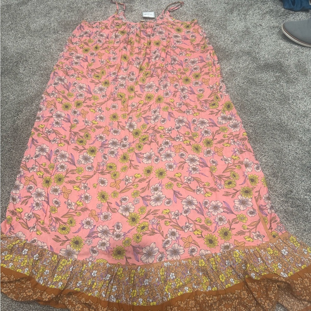 Kori Pink and Brown Floral Nightgown